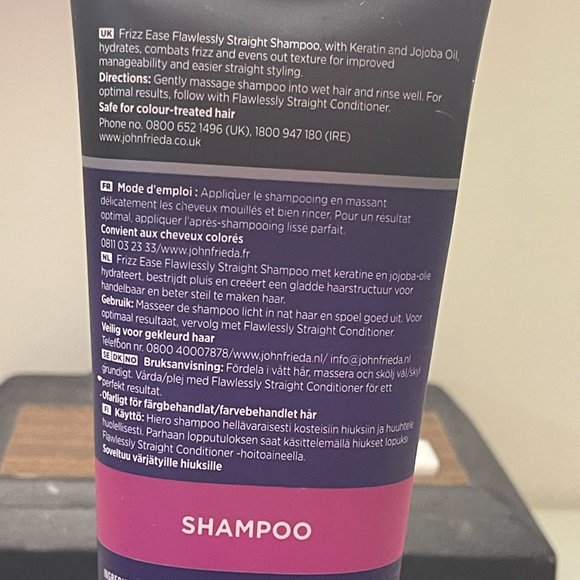 John Frieda Frizz Ease BROKEN CAP Flawlessly Straight Shampoo Keratin 250ml - Picture 3 of 7